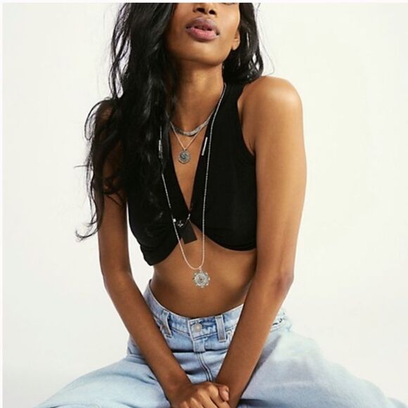 Free People wagon wheel layered necklace - Picture 1 of 4